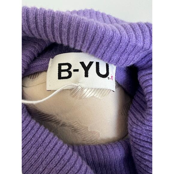 B-YU Turtleneck Long Sleeve Lightweight Pullover Sweater Medium - Picture 5 of 7